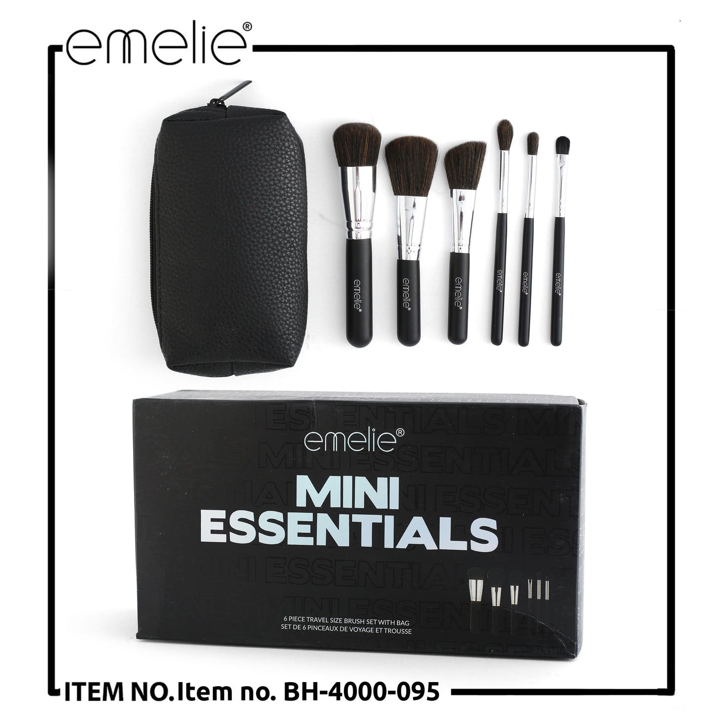 Ultimate Essentials Brush Set with Bag (6pcs)