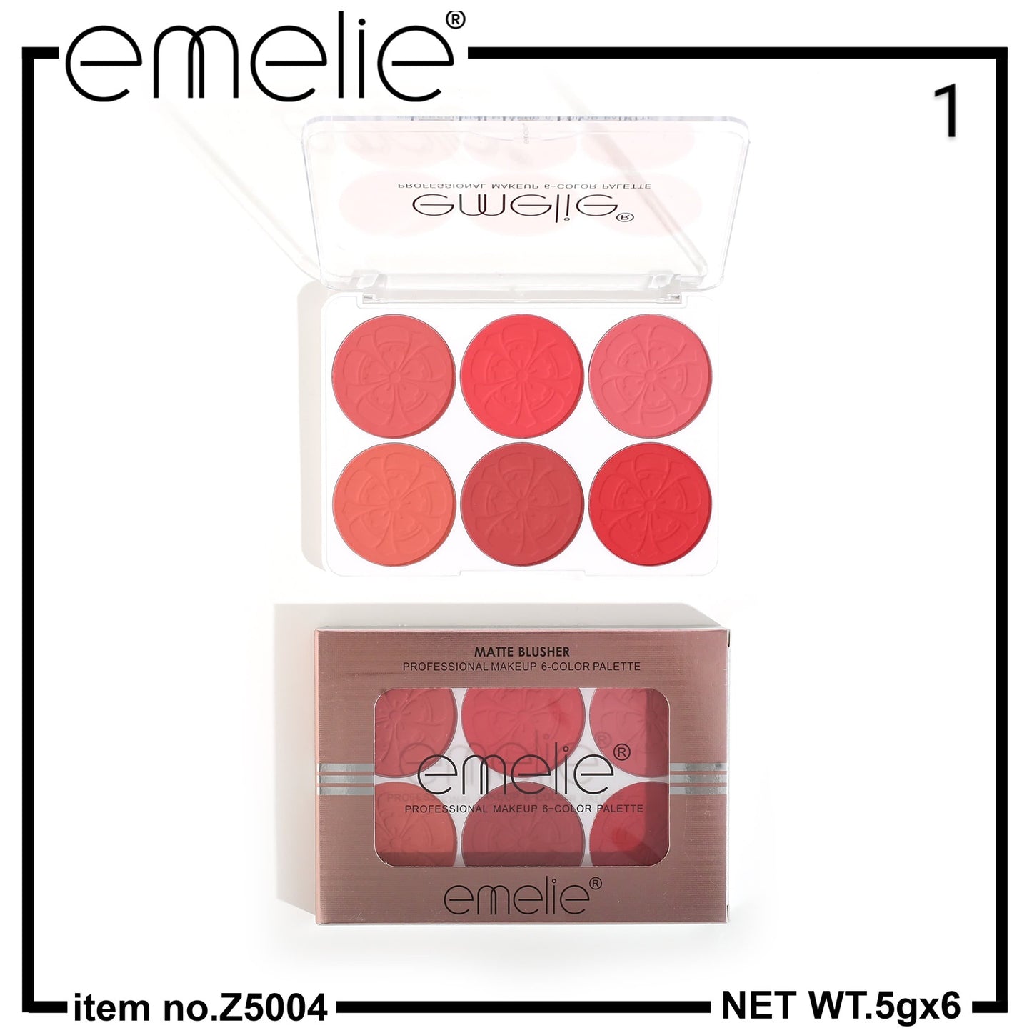 Matte Blusher 6 Color Pallete