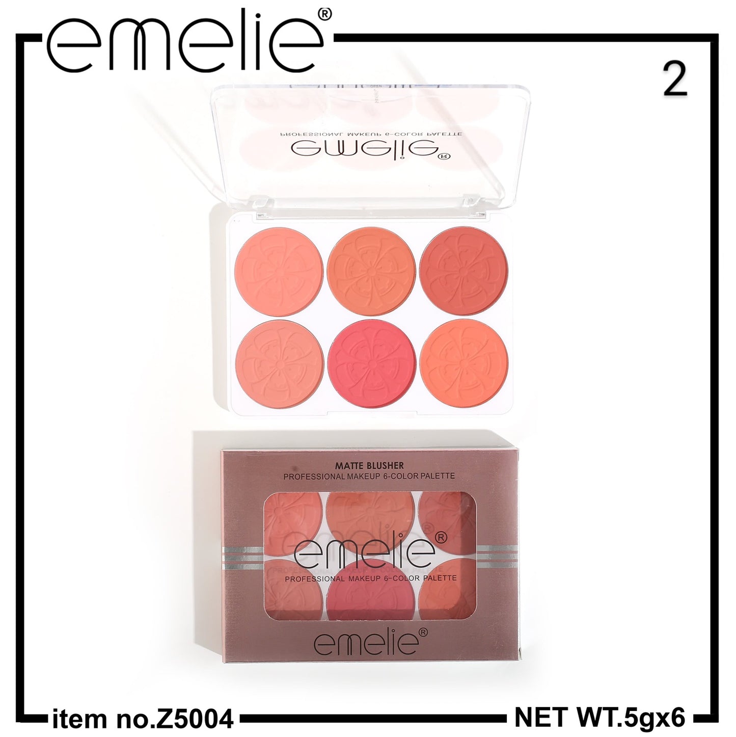 Matte Blusher 6 Color Pallete
