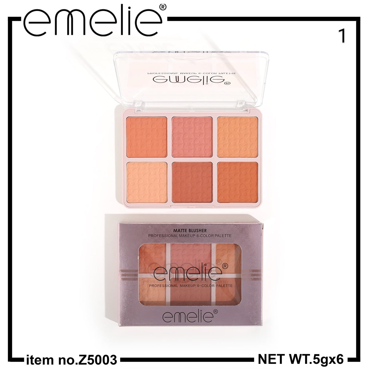 Matte Blusher 6 Color Pallete
