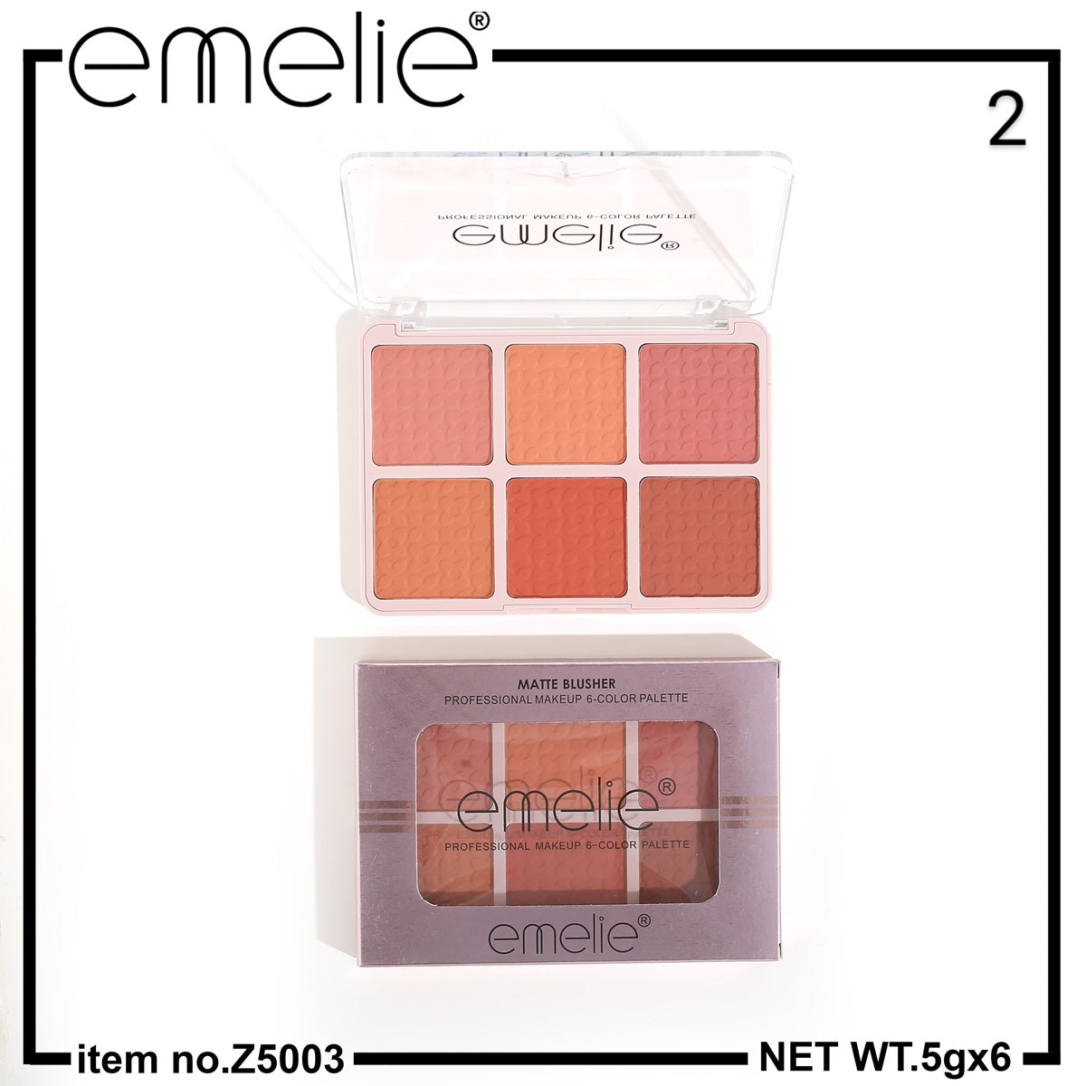 Matte Blusher 6 Color Pallete