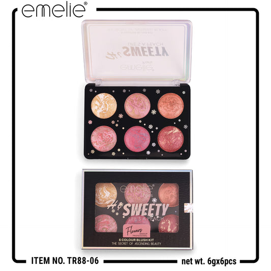 Hi SWEETY LIFE'S A PEACH – 6 Colour Baked Blush Kit