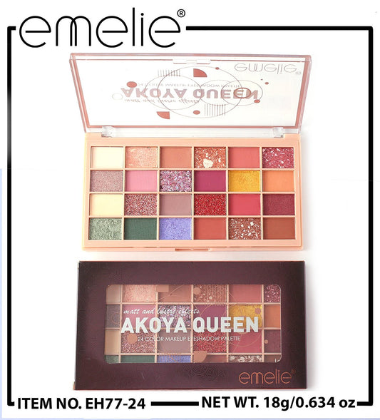 AKOYA Queen 24 Color Glitter Eyeshadow Pallete