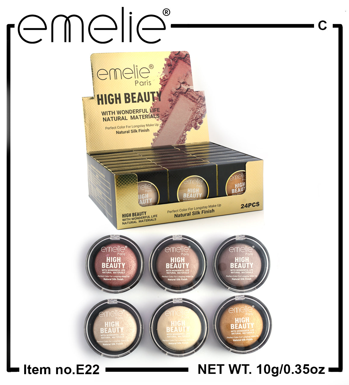 Emelie High Beauty Highlighter (1 pc) (Set C)