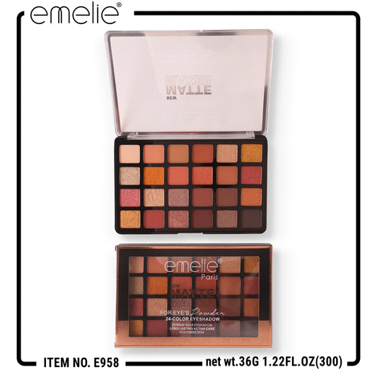emelie® Matte Maker for Eye’s 24-Color Eyeshadow Palette