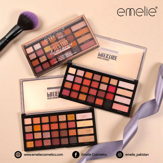 emelie® Paris Prestige Luminous 28-Color Eyeshadow Palette