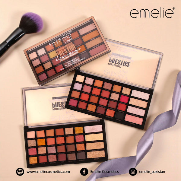 emelie® Paris Prestige Luminous 28-Color Eyeshadow Palette