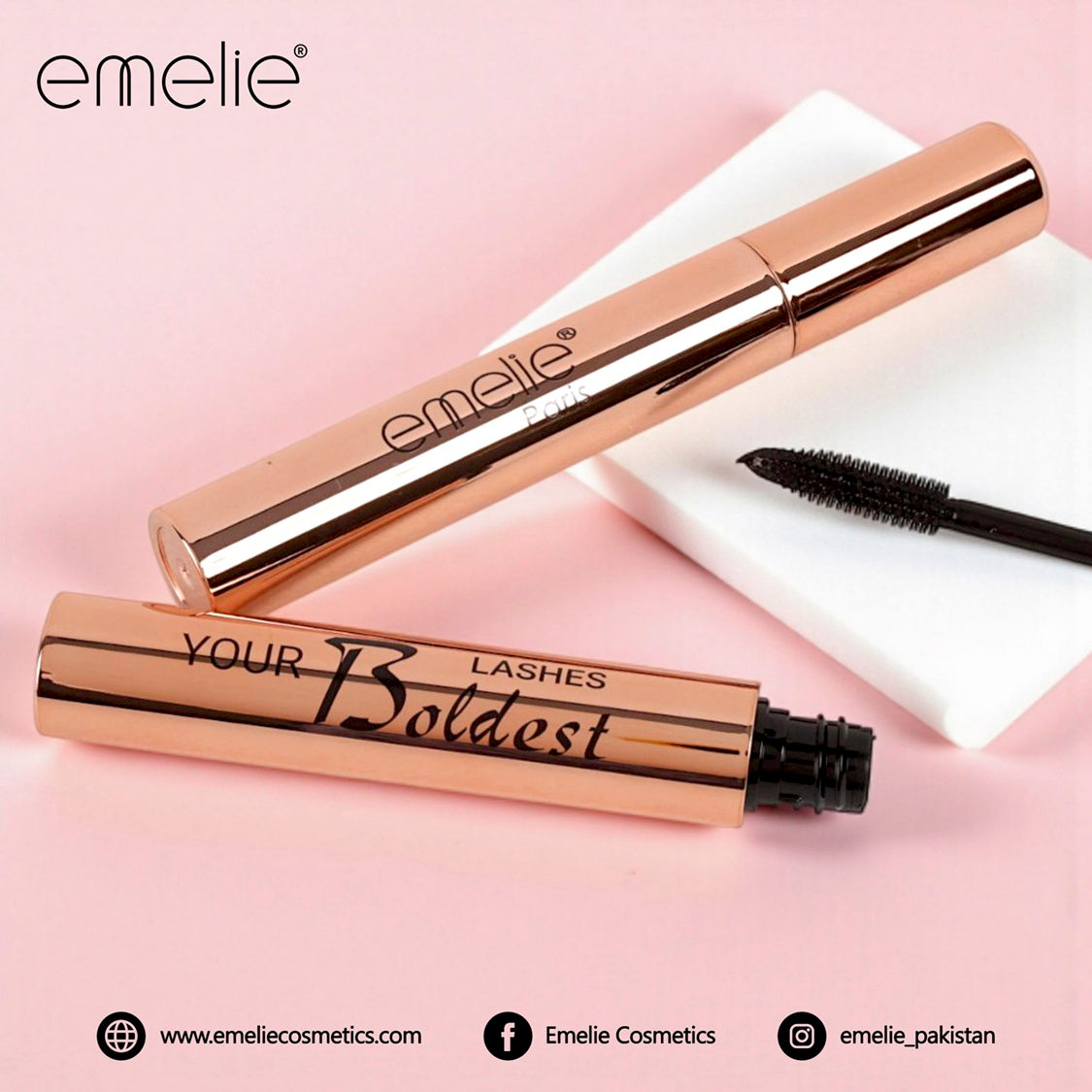 emelie® Paris Luxury Rose Gold Legendary Lashes Mascara