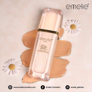 SPF 50+ Foundation with Primer - 2-in-1 Full Coverage, Matte, Waterproof, Long Wear feature 1