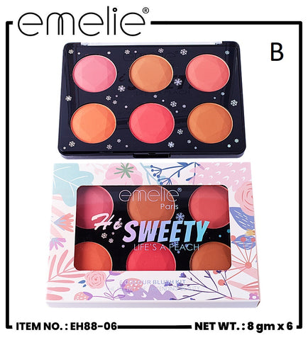Hi Sweety 6 Color Blush Kit