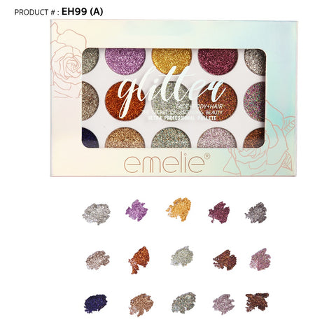 15 Color Emelie Glitter Eyeshadow