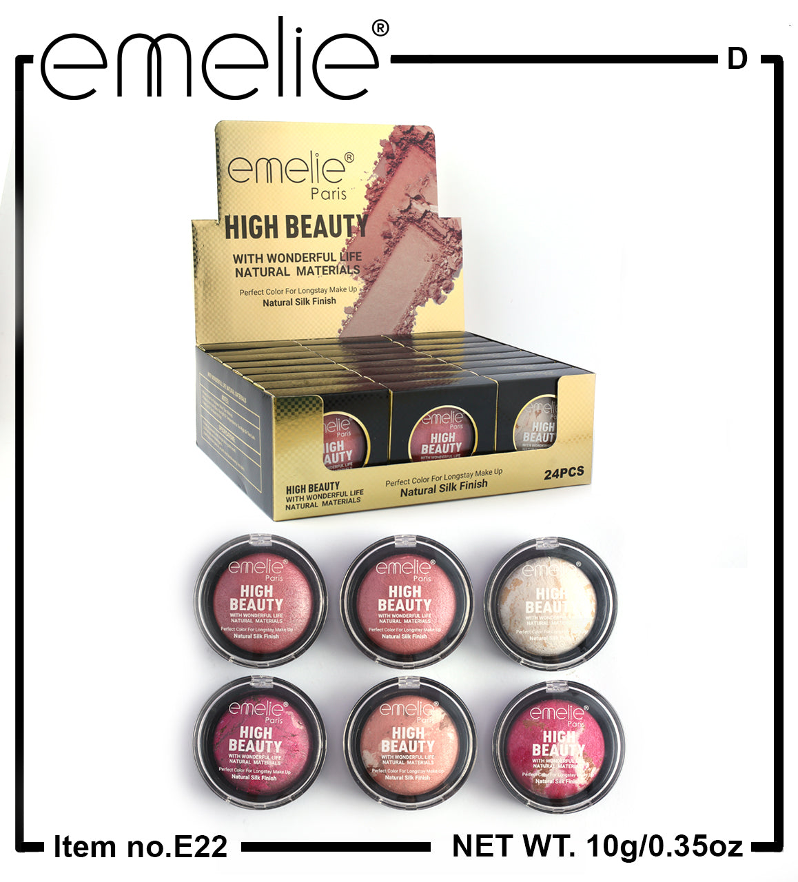 Emelie High Beauty Highlighter (1 pc) (Set D)